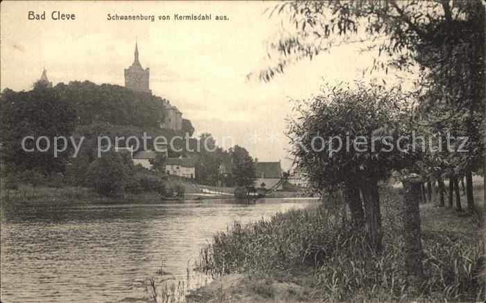 Bad Cleve Schwanenburg von Kermisdahl aus gesehen