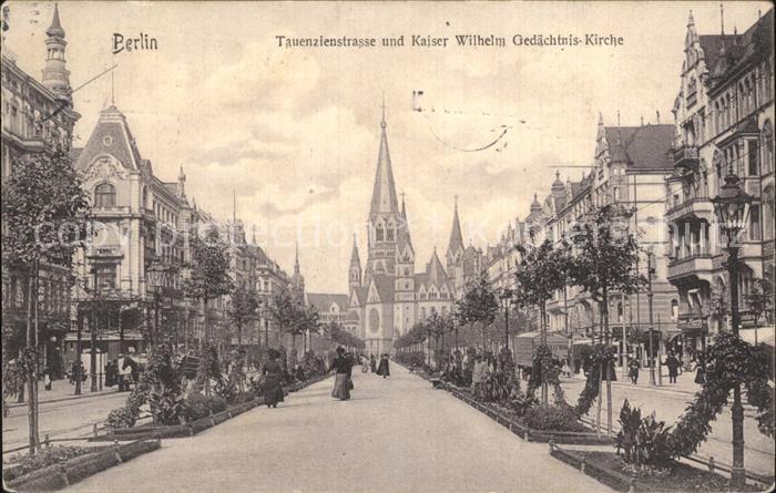 BERLIN  CITY Tauenzienstrasse mit Kaiser Wilhelm Gedaechtnis-Kirchen
