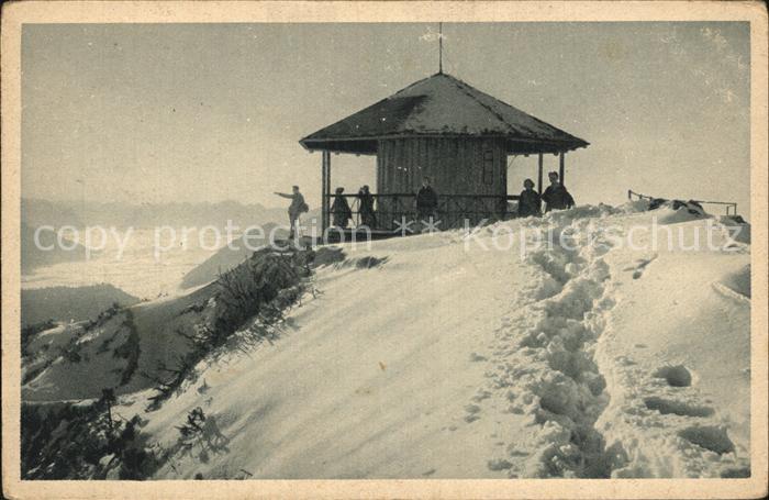 Herzogstand Pavillon im Winter