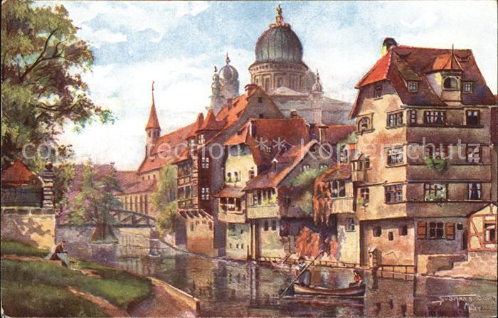 NueRNBERG  CITY Insel Schuett Kuenstlerkarte