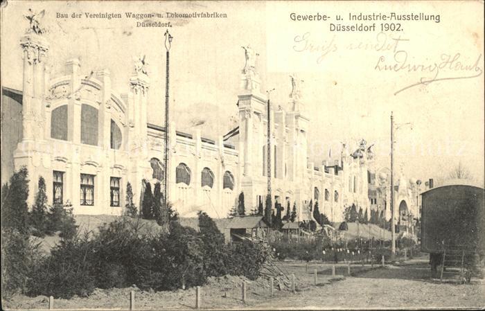 DuessELDORF CITY Industrie- und Gewerbeausstellung Waggon und Lokomotivfabriken