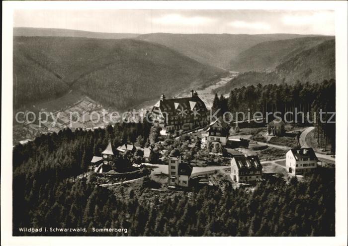 Wildbad Schwarzwald Fliegeraufnahme Sommerberg