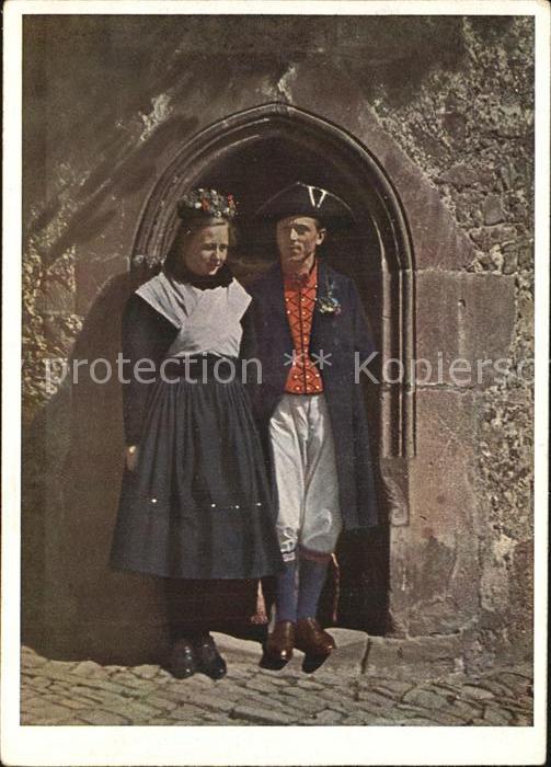 Schlitz Hessen Schlitzerlaender Brautpaar Tracht