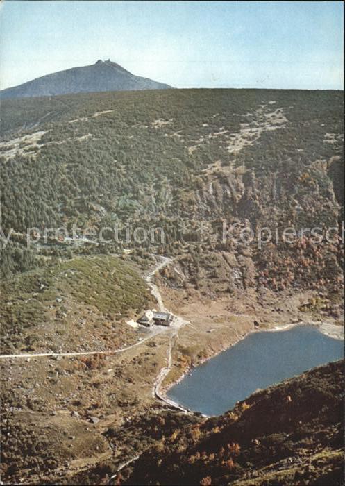 Krkonose Fliegeraufnahme Snezka Bergsee