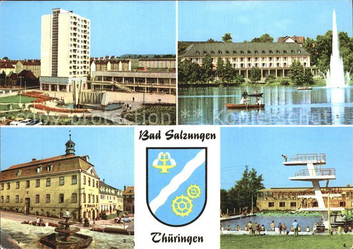 Bad Salzungen Leninplatz Freibad Kurhaus Burgsee