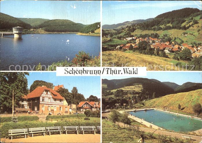 Schoenbrunn Schleusegrund Talsperre Erholungsheim Huette Schwimmbad
