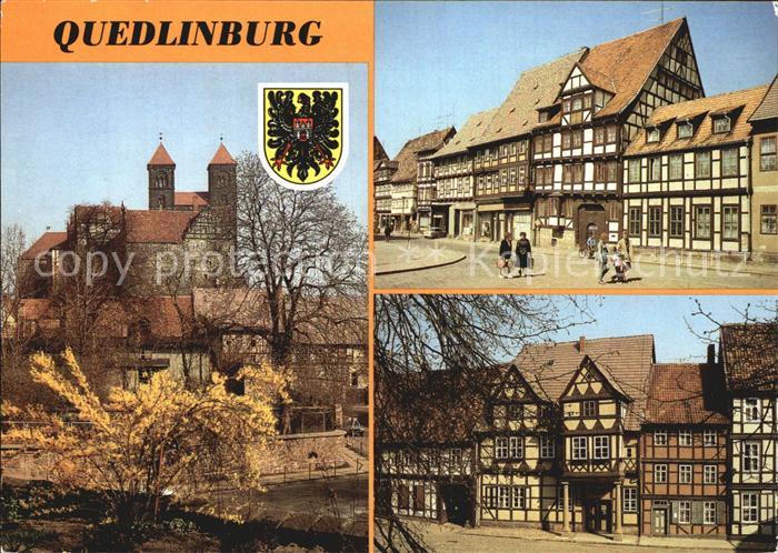 Quedlinburg Harz Burgberg mit Stiftskirchen Schloss Steinweg Schlossberg Klopsto