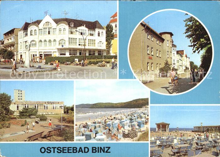 Binz Ruegen Promenade STrand Konzertplatz Erholungsheime