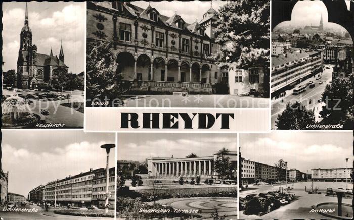Rheydt Hauptkirche Schloss Limitenstr Stadthalle Terrasse Markt