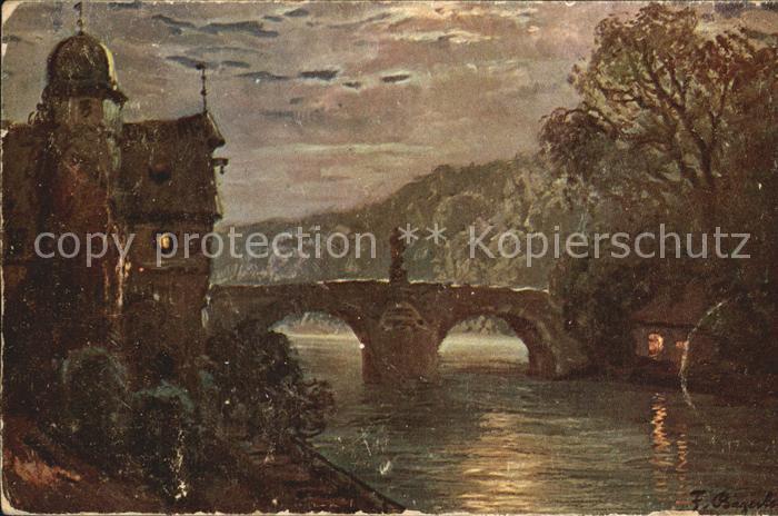 DRESDEN Elbe Elbepartie Kuenstlerkarte