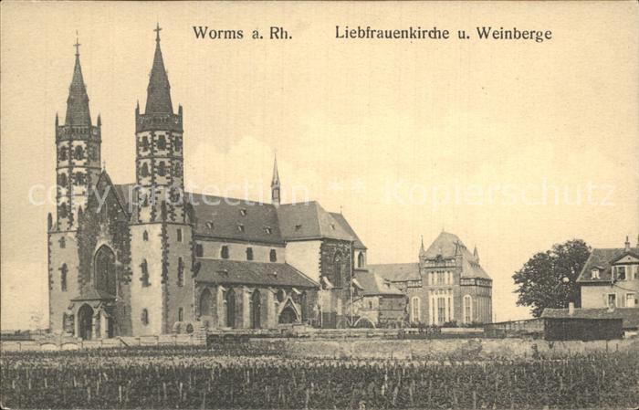 Worms Rhein Liebfrauenkirche und Weinberge