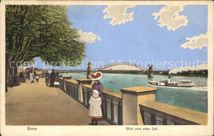 Bonn Rhein Blick vom alten Zoll
