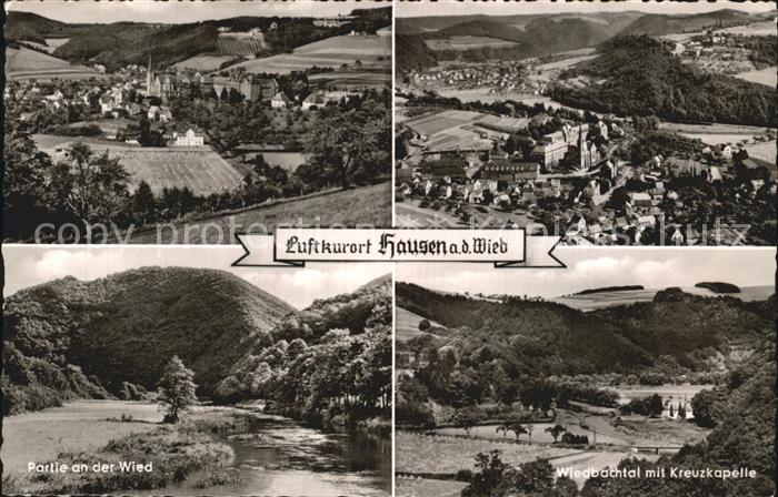 Hausen Wied Panorama Fliegeraufnahme Wiedpartie Wiedbachtal Kreuzkapelle