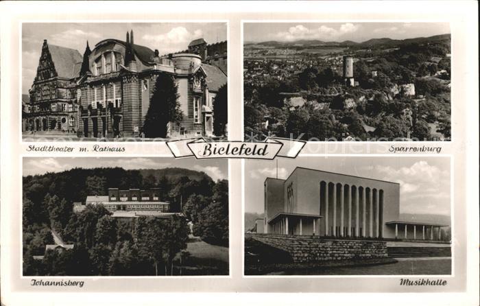 BIELEFELD  CITY Stadttheater Rathaus Sparrenburg Johannisberg Musikhalle