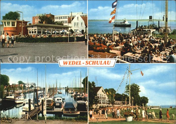 Schulau Wedel Gasthaus Zur Faehre Terrasse Hafenpartie