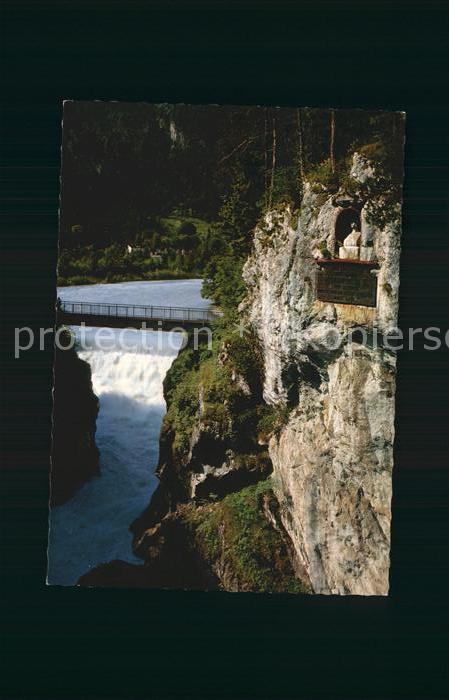 Fuessen Allgaeu Lechfall mit Maxsteg