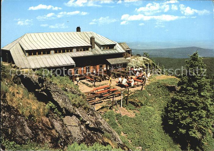 Lam Oberpfalz Osser Schutzhaus auf dem Gr Osser