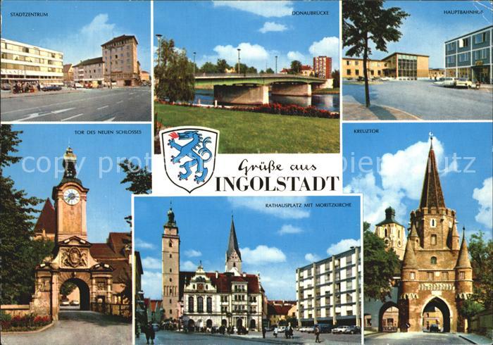 INGOLSTADT  CITY Stadtzentrum Donaubruecke Hauptbahnhof Tor des Neuen Schlosses