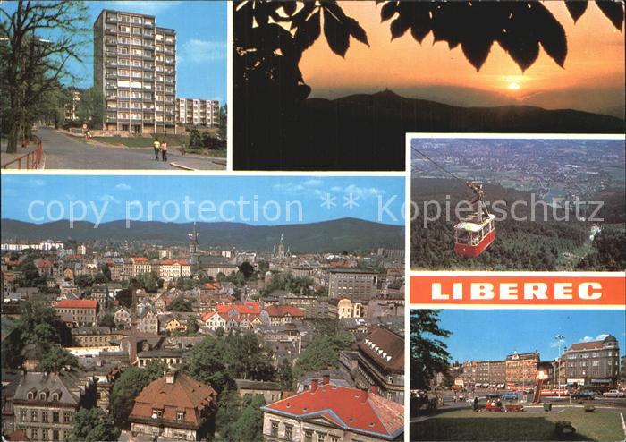 Liberec Sidliste Kraluv haj Jested Celkovy pohled Lanovka na Jested Namesti