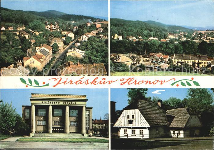 Hronov Celkovy pohledy Jiraskovo divadio rodny domek spisovatele Aloise Jiraska