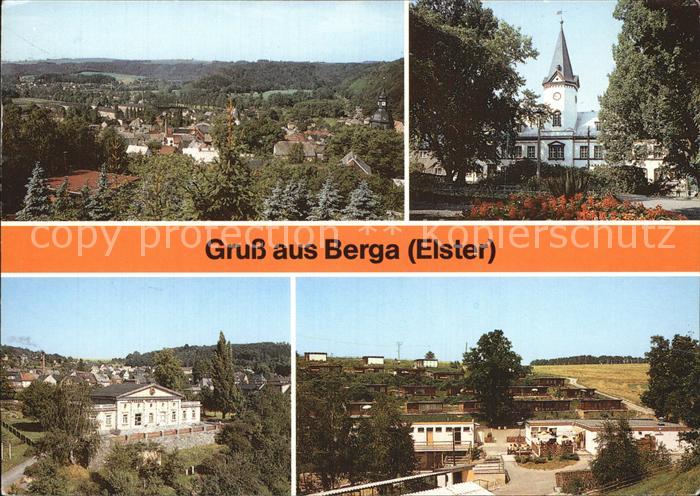 Berga Elster Panorama Rathaus Klubhaus Freundschaft Naherholungszentrum Albersdo