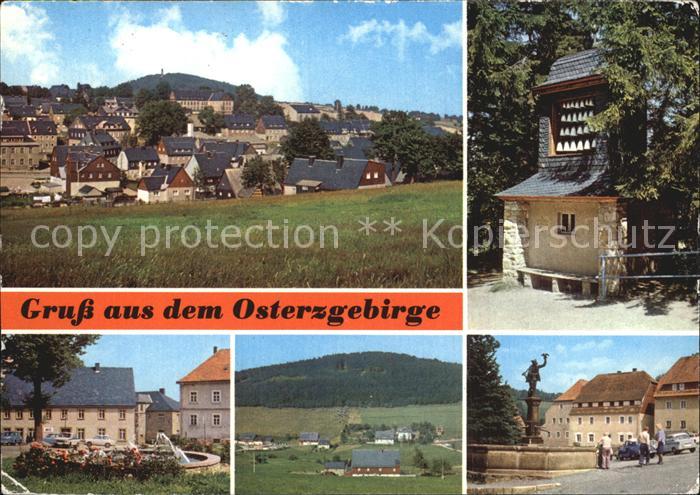 Altenberg Erzgebirge Baerenfels Glockenturm Baerenstein Platz der jungen Pionier