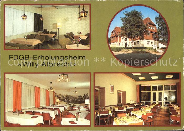 Crawinkel FDGB Erholungsheim Willy Albrecht Gast und Aufenthalsraeume