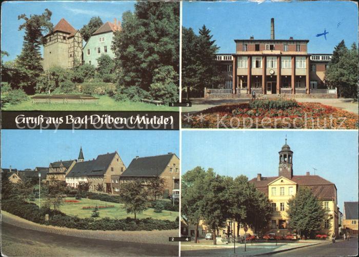 Bad Dueben Dorfmotive Bahnhof Rathaus