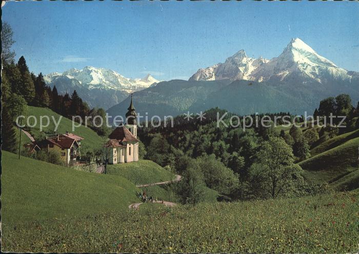 Maria Gern mit Funtenseetauern Schoenfeldspitze Watzmann