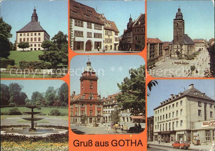 Gotha Thueringen Schloss Friedenstein Hauptmarkt Waidhaus Margaretenkirche Orang