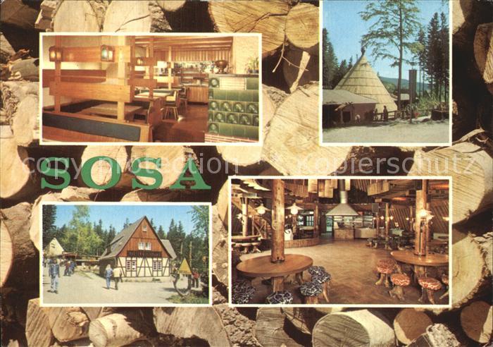 Sosa Erzgebirge Konsum Gaststaetten Koehlerhuette und Meiler Gastraeume