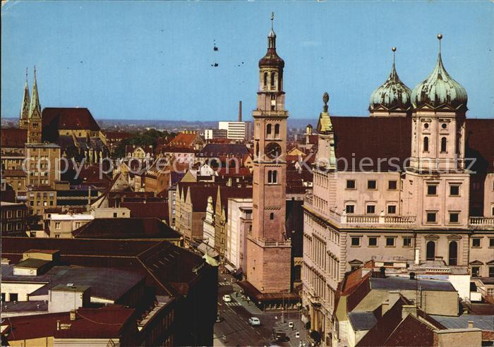 Augsburg Maximilianstr Rathaus und Perlach