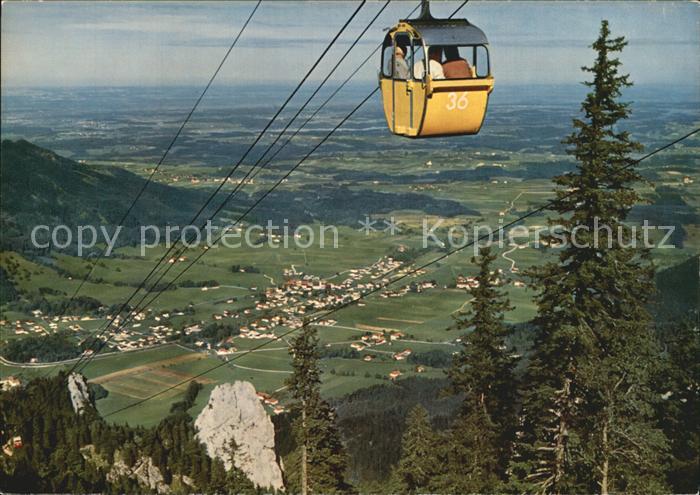 Kampenwand Chiemgau Seilbahn Blick nach Aschau