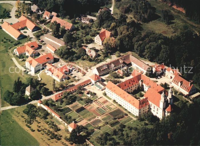 Allmannshofen Fliegeraufnahme Filiale des Dominikus Ringeisen Werkes Ursberg