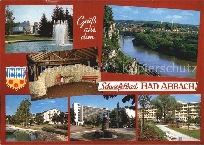 Bad Abbach Schwefelbad Fontaene Panorama Park Brunnen