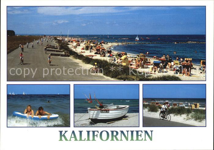 Kalifornien Ostseebad Strandpartien Badefreuden Boot am Strand