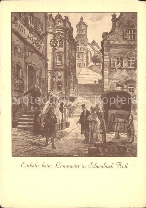 Schwaebisch Hall Einkehr beim Lammwirt Hotel Lamm Post