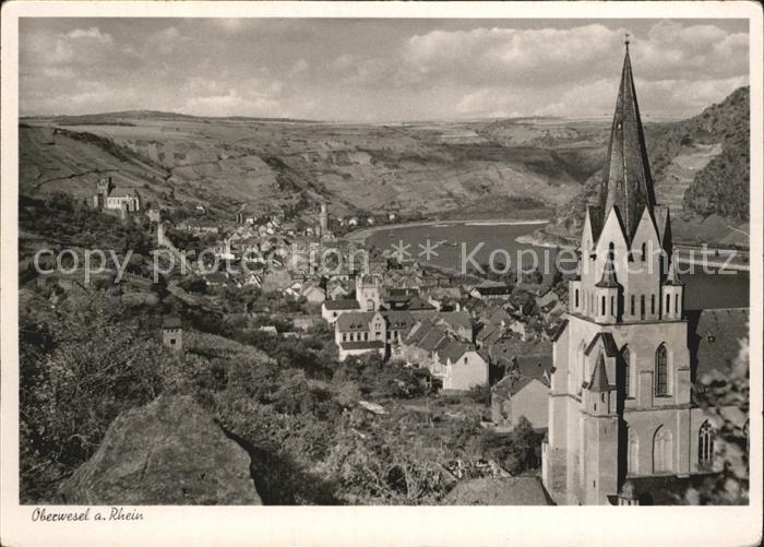 Oberwesel Rhein Panorama Kirche