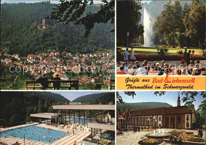 Bad Liebenzell Aussichtspunkt Hochwiese Paracelsusbad Kurpark Fontaene Eingang