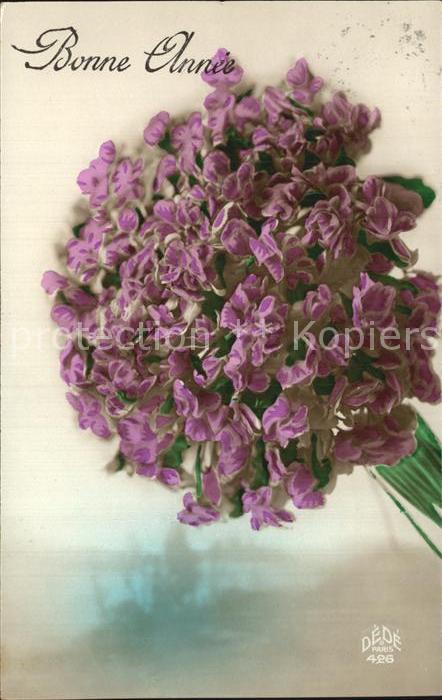 Verlag DEDE Paris Nr. 426 Neujahr Blumen