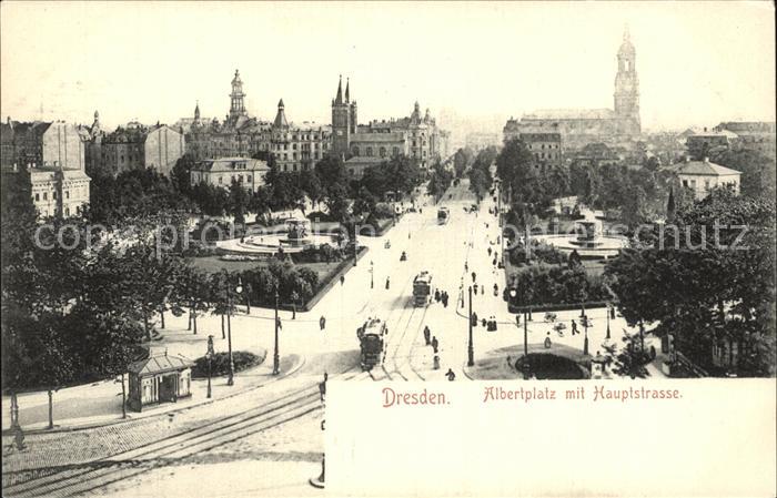 Strassenbahn Dresden Albertplatz Hauptstrasse