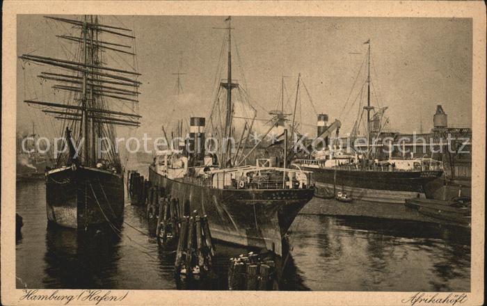 Segelschiffe Hamburg Hafen Afrikahoeft