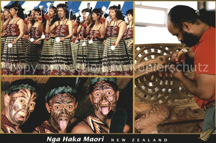 Handwerk Holzschnitzer Nga Haka Maori Poi dancer