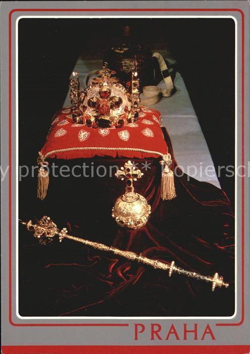Krone Koenigshaeuser Praha Kronjuwelen Szepter Reichsapfel