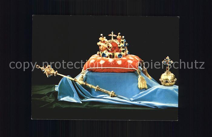 Krone Koenigshaeuser Praha Kronjuwelen Szepter Reichsapfel
