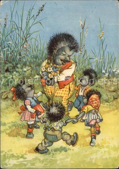 Vermenschlicht Igel Kinder Ringeltanz