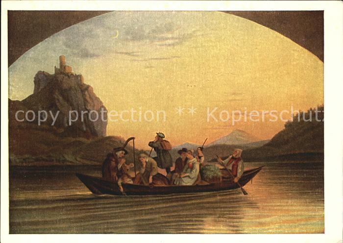 Richter Ludwig ueberfahrt ueber die Elbe am Schreckenstein