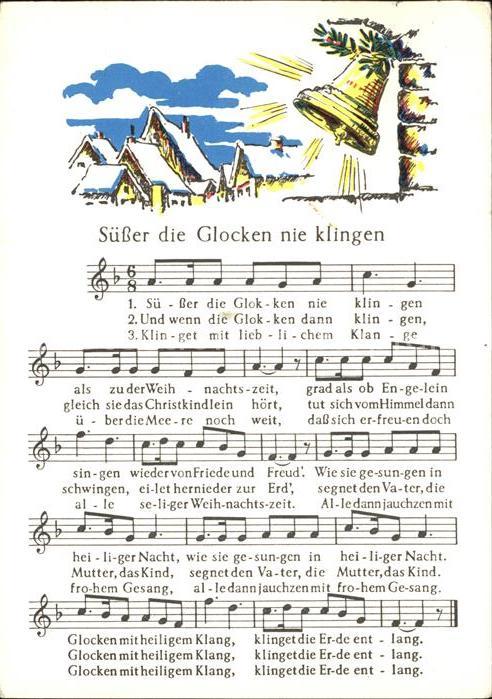 Liederkarte Suesser die Glocken nie klingen