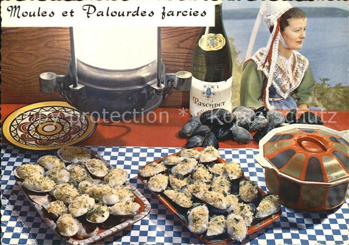 Lebensmittel Rezept Moules et Palourdes farcies