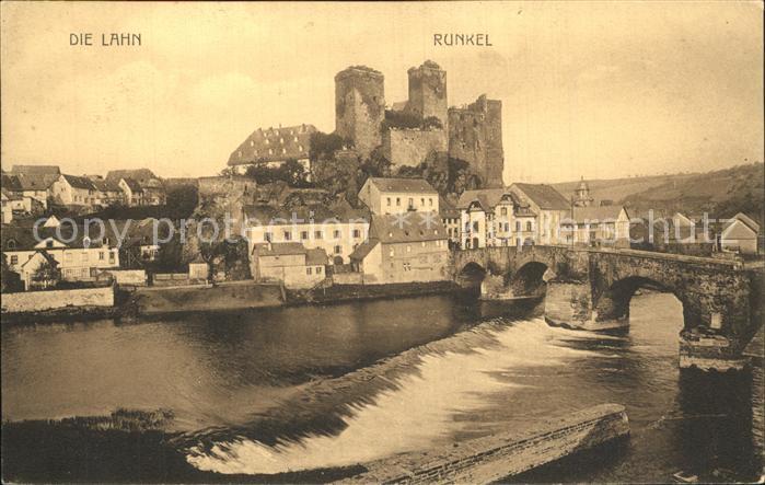 Runkel Lahn Wehr Bruecke Burgruine